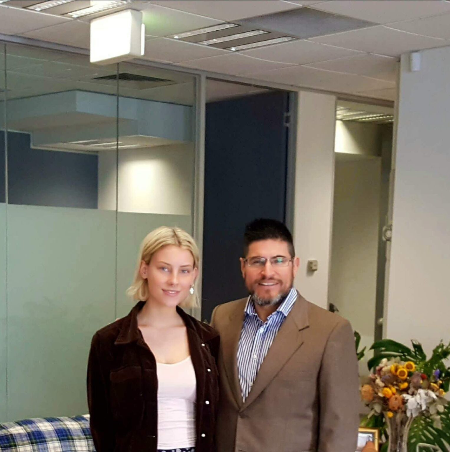 Morgan and Michael Pattinson together in a professional setting